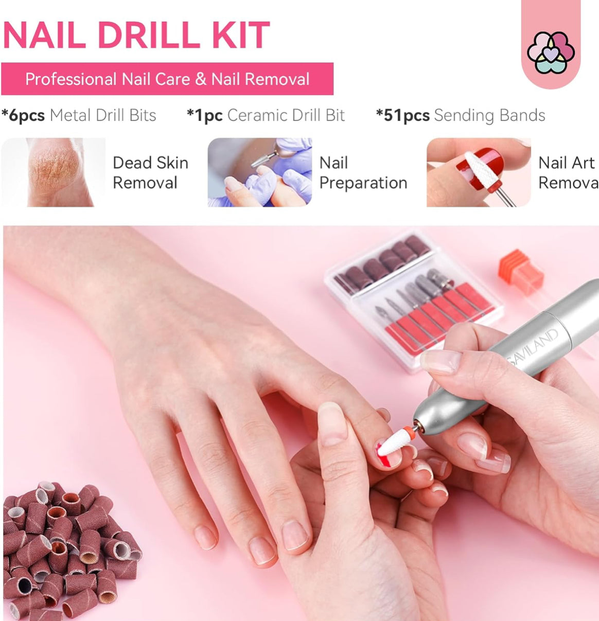 Deluxe nail kit with drills