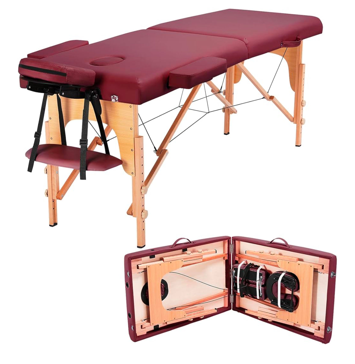 Portable massage tables and kits