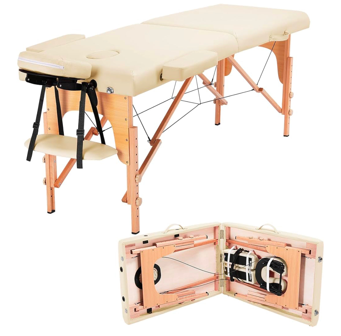 Portable massage tables and kits