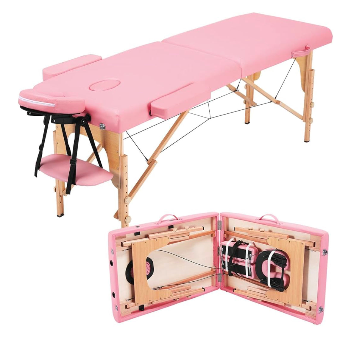 Portable massage tables and kits